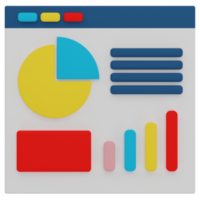 Marketing-Dashboard 3D-Darstellung png