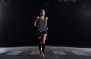 female runner training for marathon photo