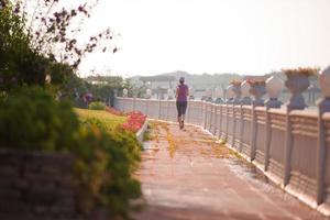 sporty woman jogging photo