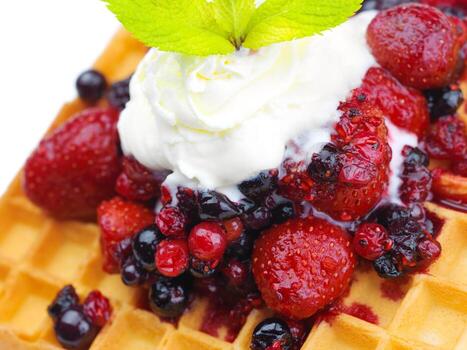 primer plano de comida buffet foto