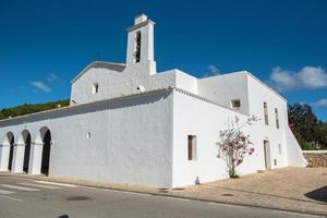 Old White Church of Sant Mateu de la Albarca, Ibiza, Spain. photo