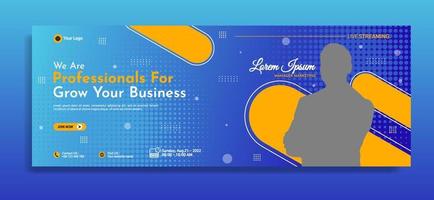 Business webinar horizontal banner template design vector