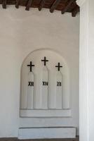 Old White Church of Sant Mateu de la Albarca, Ibiza, Spain. photo