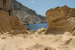 Stone quarries Atlantis, Ibiza, Balearic Islands, Spain photo