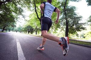 man jogging outside photo