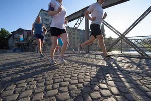 people group jogging photo