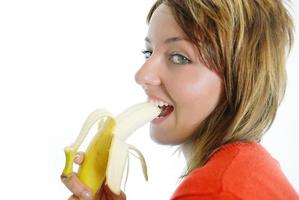 pretty girl with an banana photo