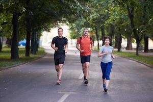 people group jogging photo