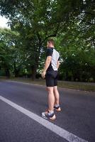man jogging outside photo