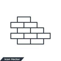 brickwork icon logo vector illustration. Wall symbol template for graphic and web design collection