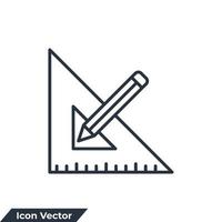 pencil and ruler icon logo vector illustration. pencil and ruler symbol template for graphic and web design collection