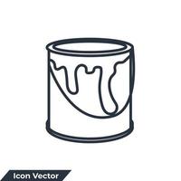 paint bucket icon logo vector illustration. paint bucket symbol template for graphic and web design collection