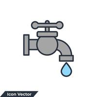 tap faucet icon logo vector illustration. Faucet symbol template for graphic and web design collection