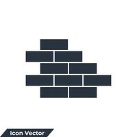 brickwork icon logo vector illustration. Wall symbol template for graphic and web design collection