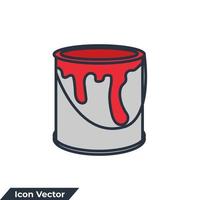 paint bucket icon logo vector illustration. paint bucket symbol template for graphic and web design collection