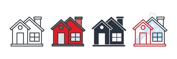 house icon logo vector illustration. home symbol template for graphic and web design collection