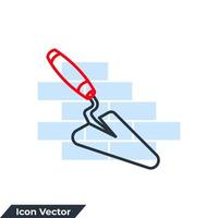 trowel icon logo vector illustration. trowel symbol template for graphic and web design collection