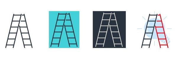 stepladder icon logo vector illustration. stepladder symbol template for graphic and web design collection