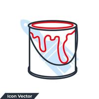 paint bucket icon logo vector illustration. paint bucket symbol template for graphic and web design collection