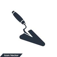 trowel icon logo vector illustration. trowel symbol template for graphic and web design collection