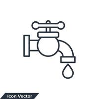 tap faucet icon logo vector illustration. Faucet symbol template for graphic and web design collection