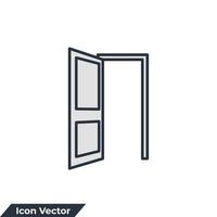 door icon logo vector illustration. door symbol template for graphic and web design collection