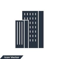 Ilustración de vector de logotipo de icono de edificio. plantilla de símbolo de concepto de arquitectura para la colección de diseño gráfico y web