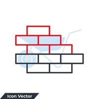 brickwork icon logo vector illustration. Wall symbol template for graphic and web design collection