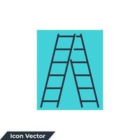 stepladder icon logo vector illustration. stepladder symbol template for graphic and web design collection