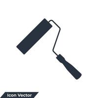 paint roller icon logo vector illustration. paint roller symbol template for graphic and web design collection