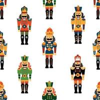 Christmas vector seamless Nutcracker pattern.  Seamless pattern can be used for wallpaper, pattern fills, web page background, surface textures.