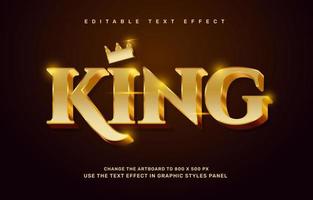 Gold king text effect vector