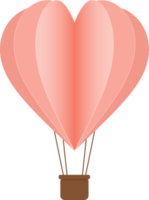 Heart Hot Air Balloon Paper Cut, Heart Shaped Hot Air Balloon png