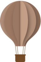 brun papper varm luft ballong, varm luft ballong papper skära png
