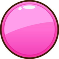 rosa Cartoon-Kreis-Schaltfläche png