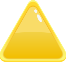 Yellow Cartoon Triangle Button png