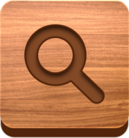 botón de búsqueda de madera, icono de madera png