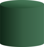 pódio de cilindro verde escuro, pódio de produto de cilindro png