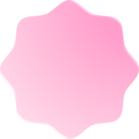 Wellenkreis mit rosa Farbverlauf, Schaltfläche mit Wellenkreis png