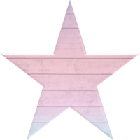 placa de madeira estrela em branco png
