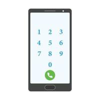 Animated Smartphone Call Dial Icon Web Clipart Vector Illustration Image in White Background