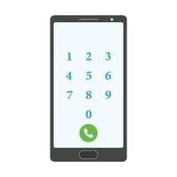 Animated Smartphone Call Dial Icon Web Clipart Vector Illustration Image in White Background