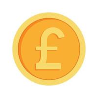 icono de moneda de libra británica clipart para negocios y finanzas dinero de libra esterlina británica en elementos animados ilustración vectorial vector