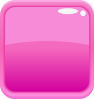 bouton carré dessin animé rose png