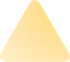 triangle dégradé jaune, bouton triangle dégradé png