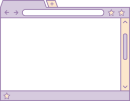 navegador de interfaz de usuario lindo púrpura, navegador web lindo png