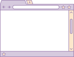 Purper schattig ui browser, schattig web browser png