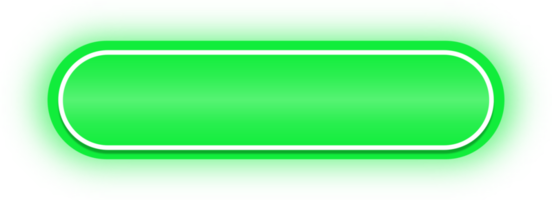botão de néon verde, botão de néon brilhante png