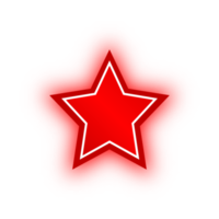 bandera de estrella roja de neón, estrella de neón png