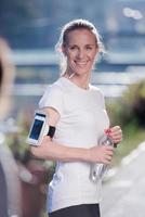 jogging woman portrait photo